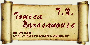 Tomica Marošanović vizit kartica